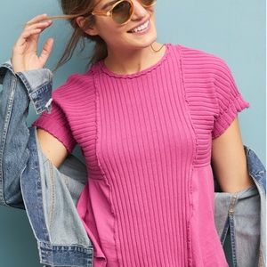 Maeve by Anthropologie Pink Sontag Knit Pullover Size Medium